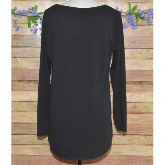 LulaRoe Ladies Black Pullover HI-Low Thin Knit Shirt Top Size L Tunic Casual - Picture 5 of 8